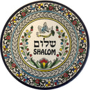 Shalom/Peace with pigeon Armenian ceramic plate - Medium (8.2 inches or 21 cm) - Asfour Outlet Trademark