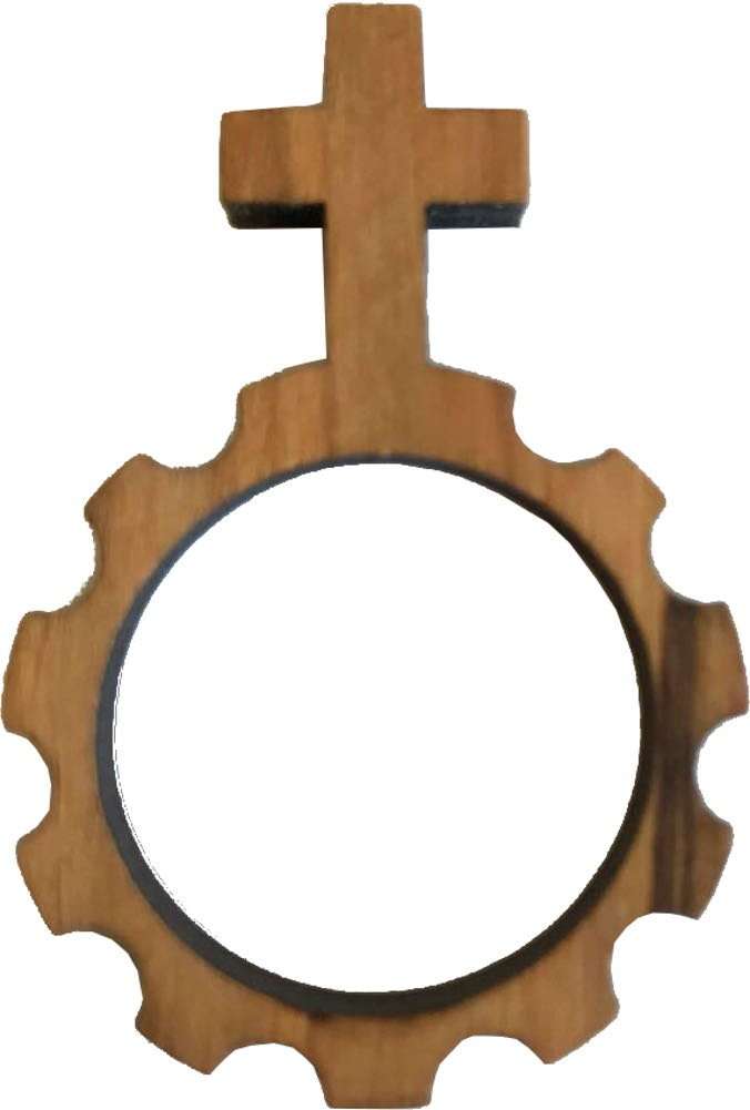 Rosario de dedo - Rosario de dedo de madera de olivo - Hecho a mano en Belén