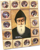 Holy Land Market Stations of The Cross Icon Plaque All in Olive Wood from Bethlehem (29 x 24 cm or 11.5 x 9.5 inches)