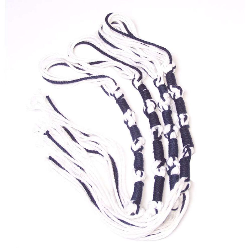 Tzitzits (Juego de Cuatro) Blancos con Hilo Azul Oscuro