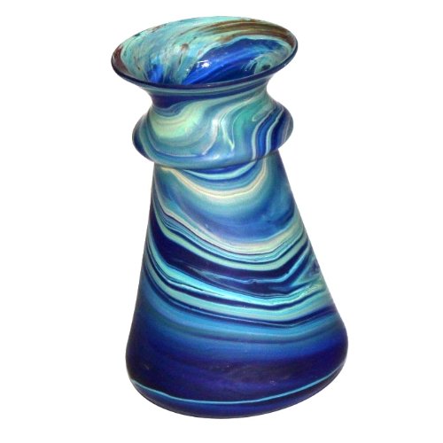 NATI Small Phoenician Vase - Ancient Beauty Phoenician Glass Vase. Each is Unique. Museum Quality Looks and Feels(5 Inch)