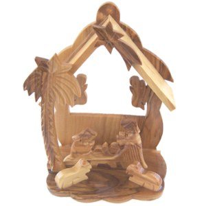Wood Ornament - Nativity (12.5x9.5x6.5 cm or 4.9x3.7x2.6")