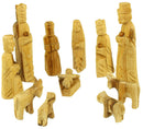 Olive Wood Miniature Nativity Set (12 Pieces Set) - 5 Inches