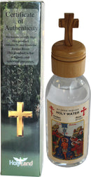 Jordan River Holy Water Holy Sepulchre Jerusalem with Extra Olive Wood with Cross Cover - Scented