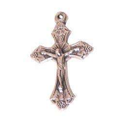 Crucifijo de rosario de Pewter de 30x20 mm (1.2x0.8")