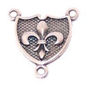 Scout emblem or symbol Center - Pewter Rosary triangle (2 cm - 0.8 inches)