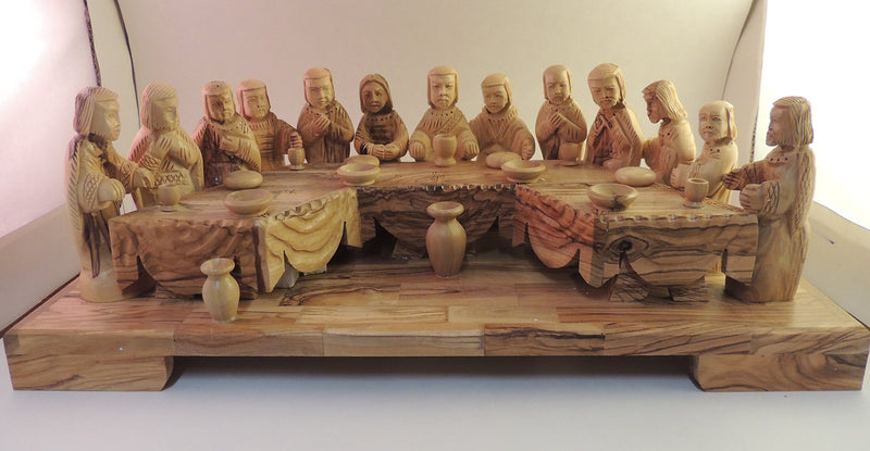 Hand-carved Olive Wood Last Supper
