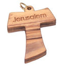 Olive wood Tau Cross Laser Pendant (3.5x3 cm or 1.4x1.2")
