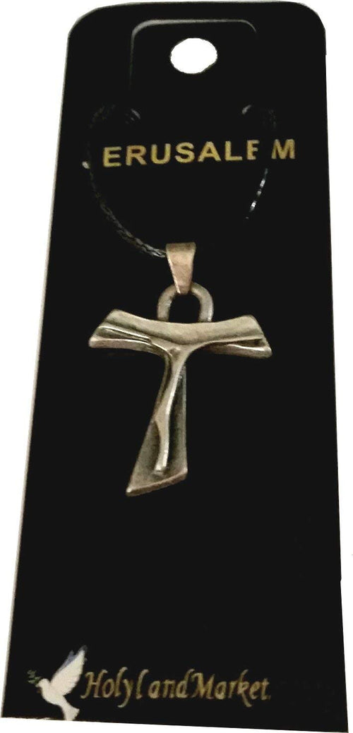 Crucifijo Tau de rosario - Estaño (3.5x2.3cm-1.4x1")