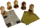 Holy Land Market Wood Ornaments - 3D Nativity Scene bell ornaments  (2.75" each).