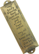 Holy Land Market Shema Metal Blessing Mezuzah with Scroll