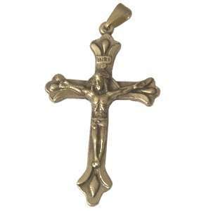 Crucifijo de rosario - Bronce (4.2x2.5cm-1.7x1")