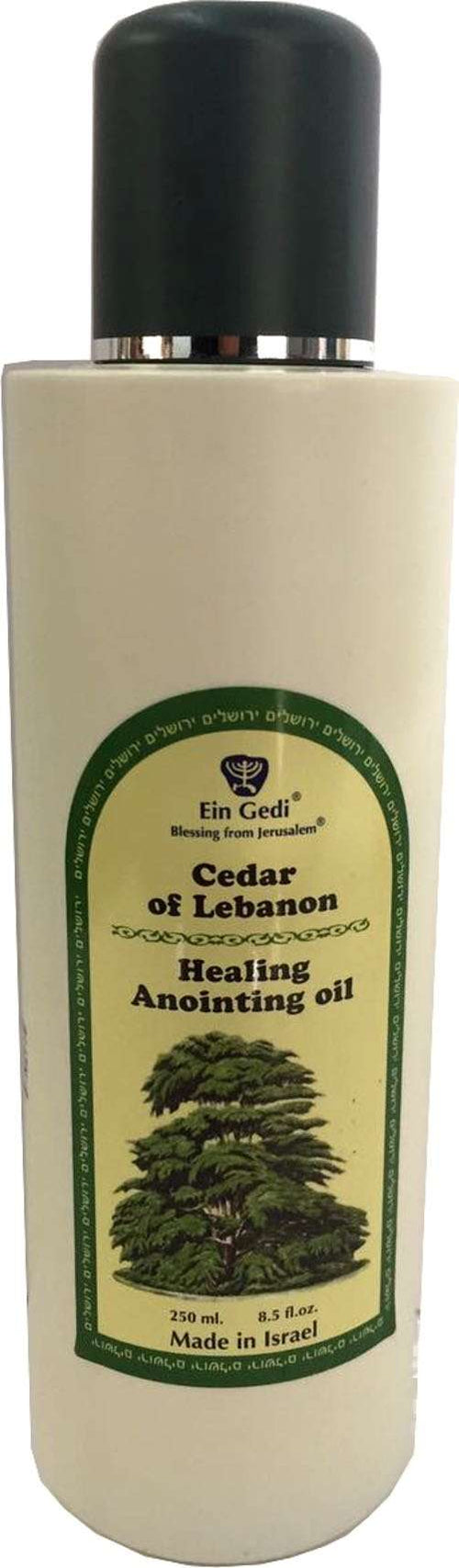 Aceite de unción de cedro del Líbano de Ein Gedi tamaño grande del Mercado de Tierra Santa - Aceite de unción - 250 ml (8.5 fl. oz.)
