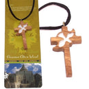 Latin with Pigeon olive wood extra-Smoothed necklace ( 1.2 inches or 3 cm) - Necklace length is adjustable. With Certifi