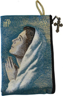 Holy Land Market Purse Tapestry of The Blessed Mother Mary - with Heat Printing on Synthetic Cloth Decorated - Style II (6.25 x 3.75 Inches)