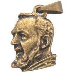 Medalla de Padre Pío - Pequeña - Bronce (1.7 cm-0.67")