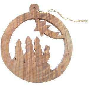 Adorno de madera - Plano (8 cm o 3.2" de diámetro)