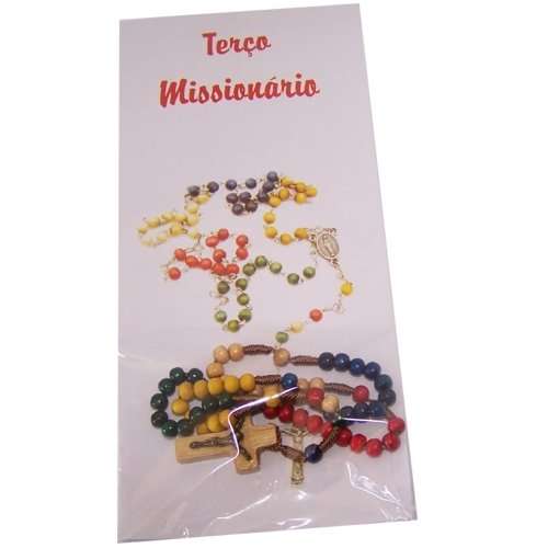 Rosario misionero - pequeñas cuentas de colores de 4 mm (22 cm o 8.5")