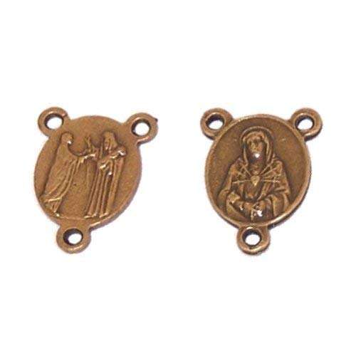 Simeón con Madre María Pequeño Rosario Centro de Bronce o Triángulo - Inmaculada de María.