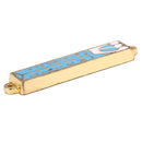 Holy Land Market Gold Plated 10 Commandments Mezuzah with Scroll Inside (Cavity in Back is About 3 Inches)
