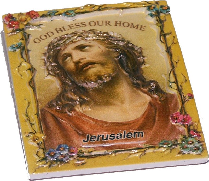 Agony of our Lord 3-D colored ceramic magnet ( 7 x 5.5 cm OR 2.8 x 2.2 Inches )