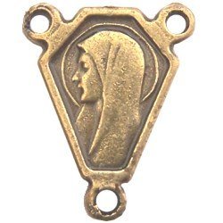 Sacred Heart with Mary Center piece - Bronze (1.1 cm-0.4")