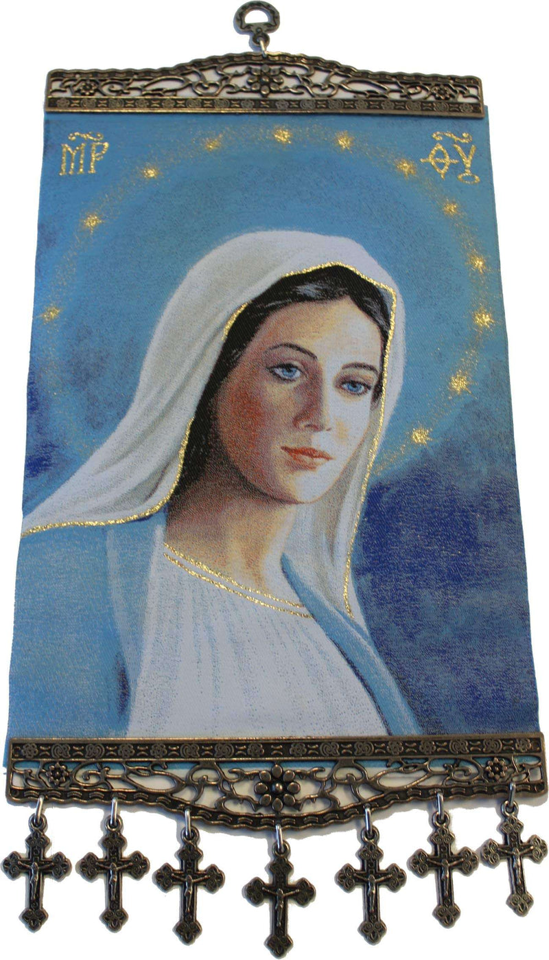 Tapiz de pared extra grande del Mercado de Tierra Santa con impresión térmica en tela sintética decorada (17.5 x 8 pulgadas)