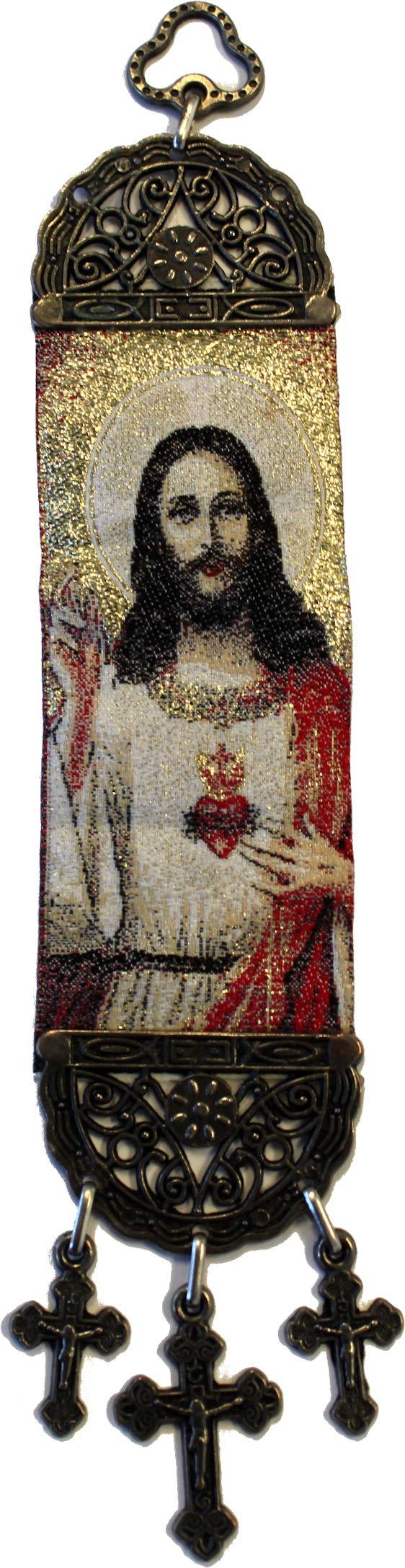 Holy Land Market Wall Hanging Tapestry with Heat Printing on Synthetic Cloth Decorated (9.5 x 2 Inches)