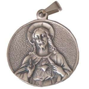 Sagrado Corazón / Corazón Inmaculado - Estaño (3cm-1.2" de diámetro)