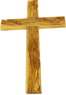 Holy Land Market Olive Wood Cross from Bethlehem with a Certificate and Lord Prayer Card