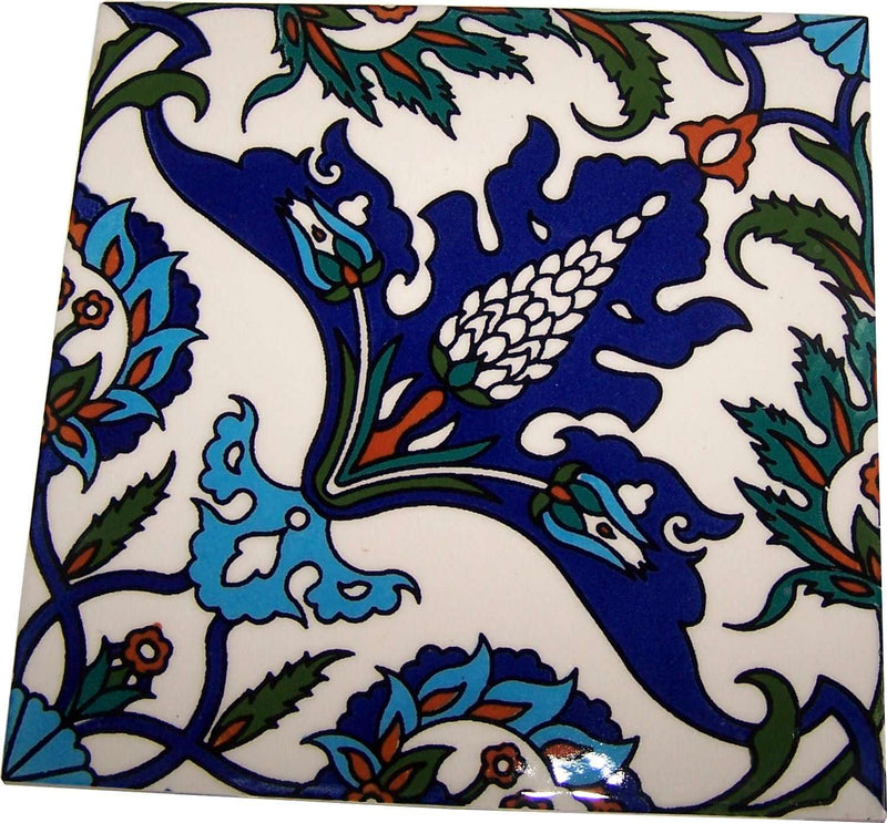 Azulejo Modular Pintado a Mano de Jerusalén Modelo VII - 6 Pulgadas - Marca Asfour Outlet