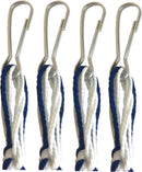 Holy Land Market Pants/Jeans Tzitzits (Set of Four) White with Blue Thread - Tassels with Hanging Hooks (with Longer Blue Messiah Thread)