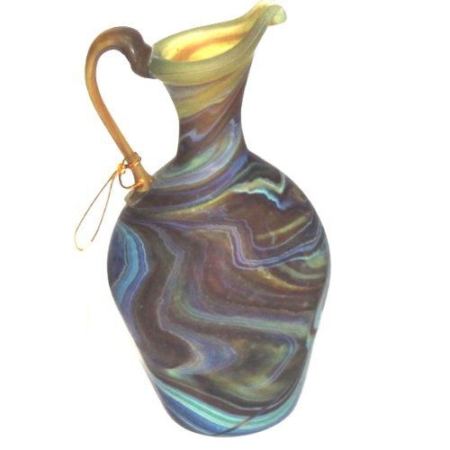 Gemma Small Phoenician Vase - Ancient beauty Phoenician Glass Vase. Each is unique. Museum quality looks and feels(5.5 Inch)
