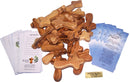 Holy Land Market Small Olive Wood Pocket / Holding Crosses With Certificates (2.5 Inches)
