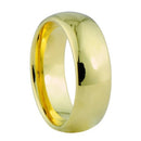Domed design Wedding band or ring - Highly Polished 18K Gold Ion or IP plated