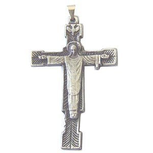 Christ Redeemer-the High Priest crucifix - Pewter (6.5cm or 2.6)