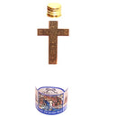 Holy water form the Jordan River in a Cross shaped Bottle