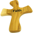 Hand Cross That Will sit in Your Hand Comfortably - Faith (4.5 x 3.75 Inches)