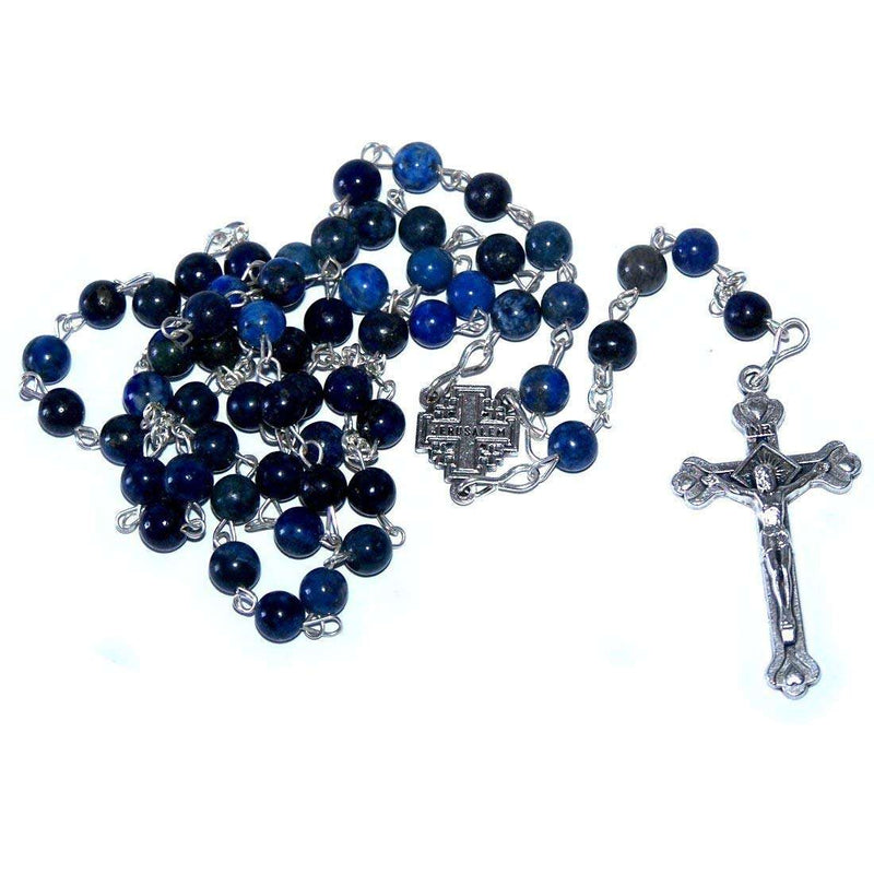 Lapez - Rosario de cuentas de Lapis - grado A (28 cm o 11")