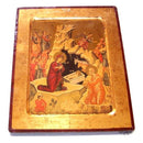 Holy Land Market Nativity of Our Lord Icon with Sheets of Gold (Lithography)