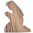 Olive wood Christmas Ornament - Flat. (7.3x3.5 cm or 2.9x1.4")