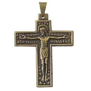 Crucifijo único - Bronce (4cm o 1.57") Rosario/Pendiente