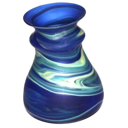 Nour Small Phoenician Vase - Ancient beauty Phoenician Glass Vase. Each is unique. Museum quality looks and feels(4.8 Inch)