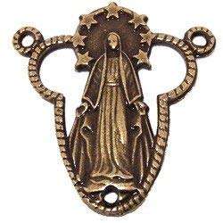 Miraculous medal center - O.L. Grace - Bronze (2.3 cm-0.9")
