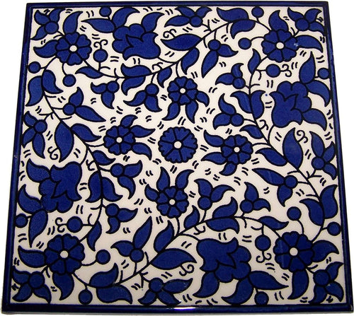 Azulejo modular pintado a mano de Jerusalén Modelo V - 6 pulgadas - Marca de salida Asfour