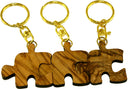 Holy Land Market Autism Puzzle Olive Wood Keys Chain or Ring - Family, Friends or Lovers Forever Symbol