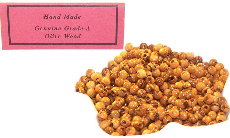4mm Olive Wood Beads (500 Beads) - Bethlehem Olive Wood