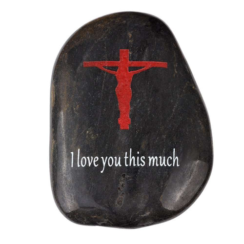 Colección de Piedras Inspiracionales Grabadas del Mercado de Tierra Santa - Piedra Te Amo Tanto