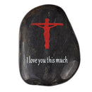 Holy Land Market Engraved Inspirational Stones Collection - I Love You This Much Stone
