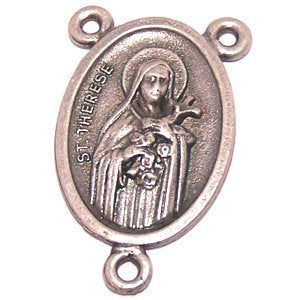 St. Theresa of Lisieux - Pewter - the little flower of Jesus (2.2x1.6 cm-0.86x0.6")